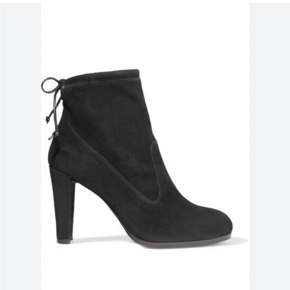 Stuart Weitzman black suede ankle booties size 7. - Picture 1 of 6